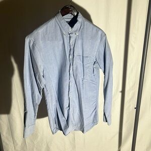 J Crew button down cotton shirt, men’s medium, light blue